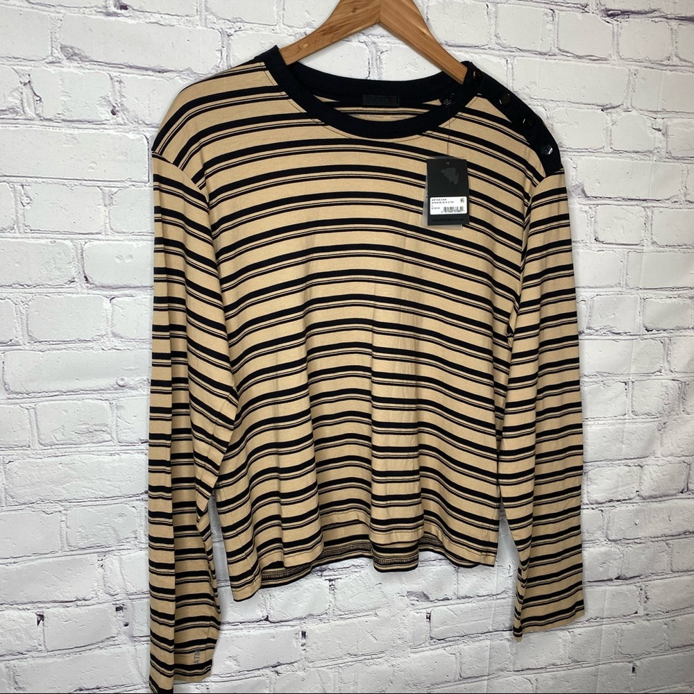 ATM Stripe Pima Cotton Long Sleeve Boy Tee - Picture 5 of 10